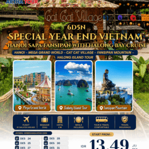 6D SPECIAL YEAR END VIETNAM HANOI SAPA FANSIPAN WITH HALONG BAY CRUISE