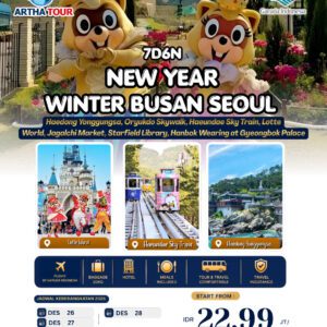 7D WINTER NEW YEAR KOREA BUSAN SEOUL
