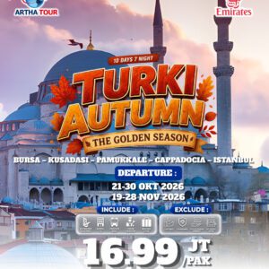 TURKIASIK 10 HARI 07 MALAM 2026 BY EMIRATES AIRLINES